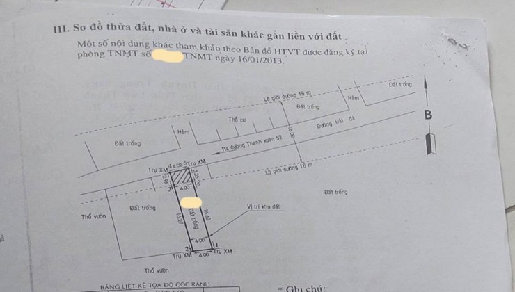 Bán nhà Thạnh Xuân 52 Quận 12, 77m2, giá giảm còn 3.x tỷ